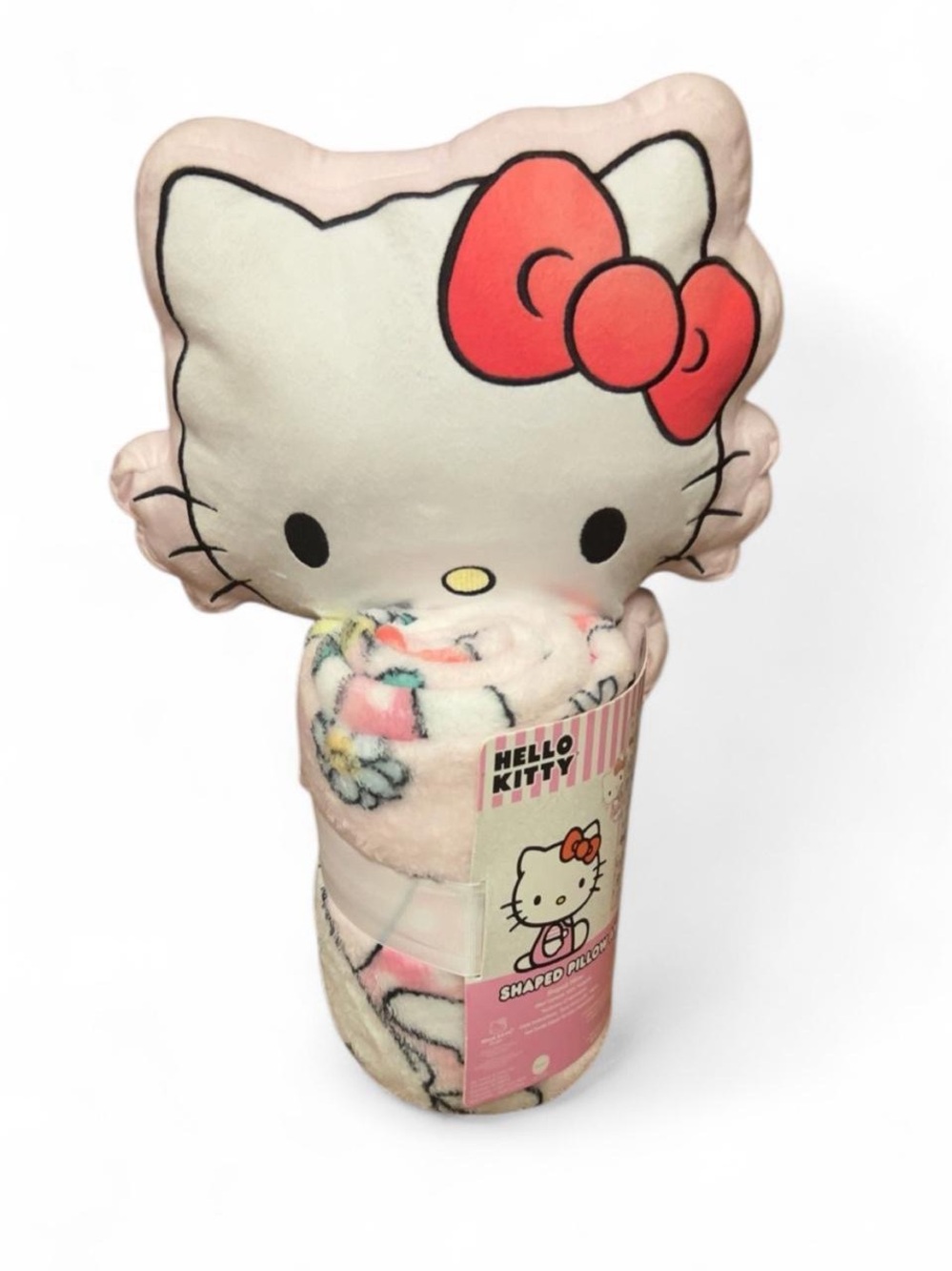 Sanrio Hello Kitty Plush Pillow with Pink and Red Accents